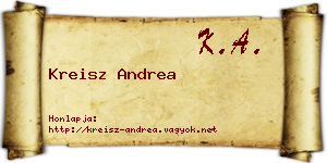 Kreisz Andrea névjegykártya